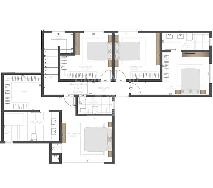 Apartamento de 3 quartos, 131m² no bairro Centro, em Balneário Camboriú | Eu Corretor