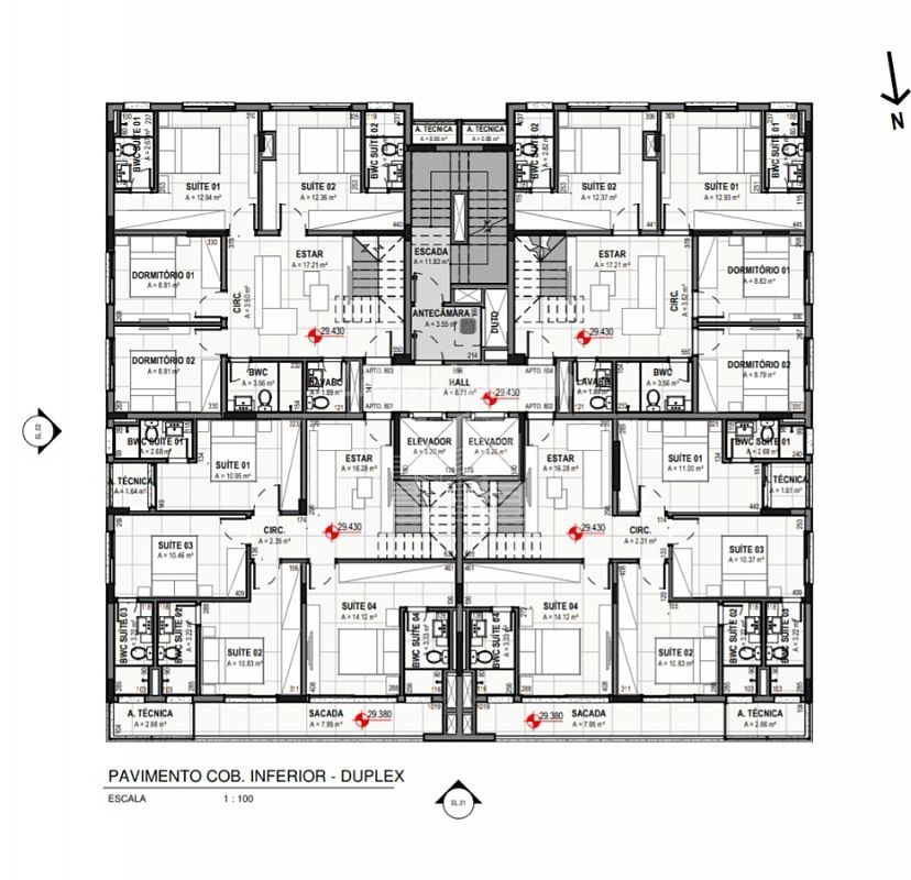 Apartamento de 3 quartos, 211m² no bairro Praia Brava, em Itajaí | Eu Corretor