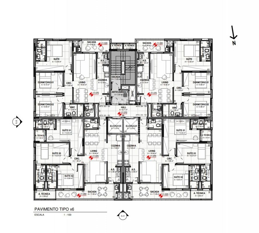 Apartamento de 3 quartos, 211m² no bairro Praia Brava, em Itajaí | Eu Corretor