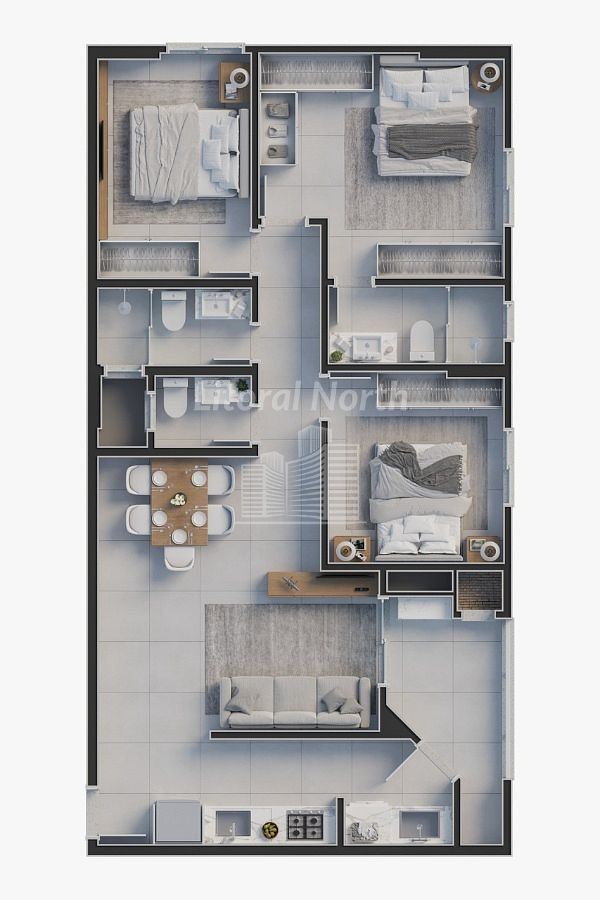 Apartamento de 2 quartos, 56m² no bairro Praia Brava, em Itajaí | Eu Corretor