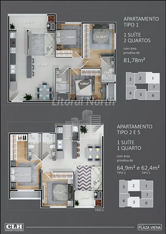 Apartamento de 2 quartos, 62m² no bairro Nações, em Balneário Camboriú | Eu Corretor