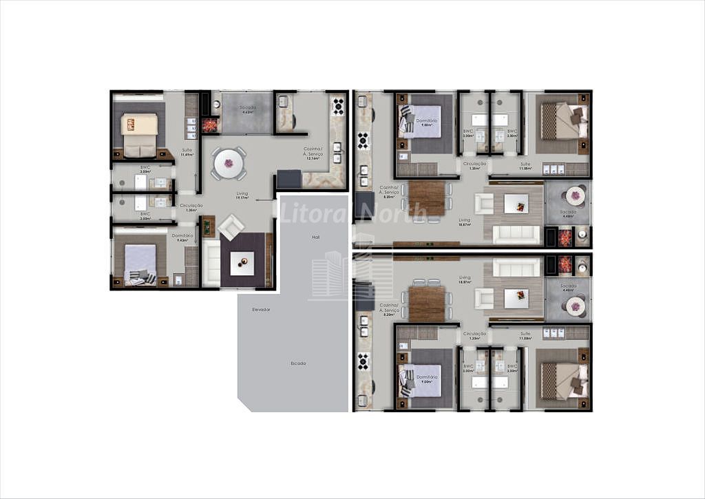 Apartamento de 2 quartos, 65m² no bairro Ariribá, em Balneário Camboriú | Eu Corretor