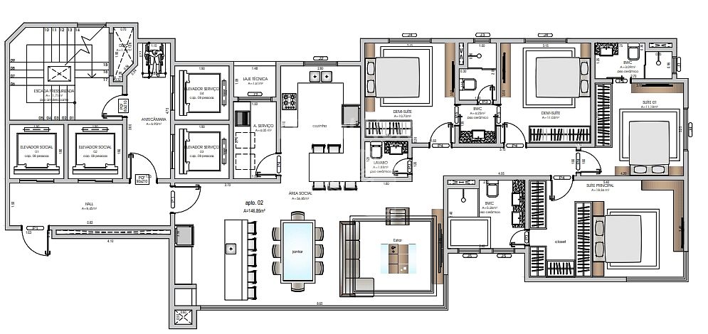 Apartamento de 4 quartos, 146m² no bairro Centro, em Balneário Camboriú | Eu Corretor