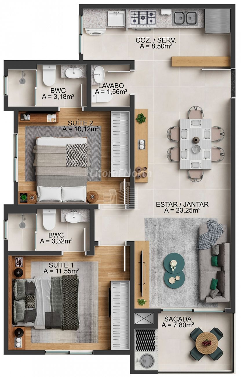 Apartamento de 2 quartos, 75m² no bairro Fazenda, em Itajaí | Eu Corretor