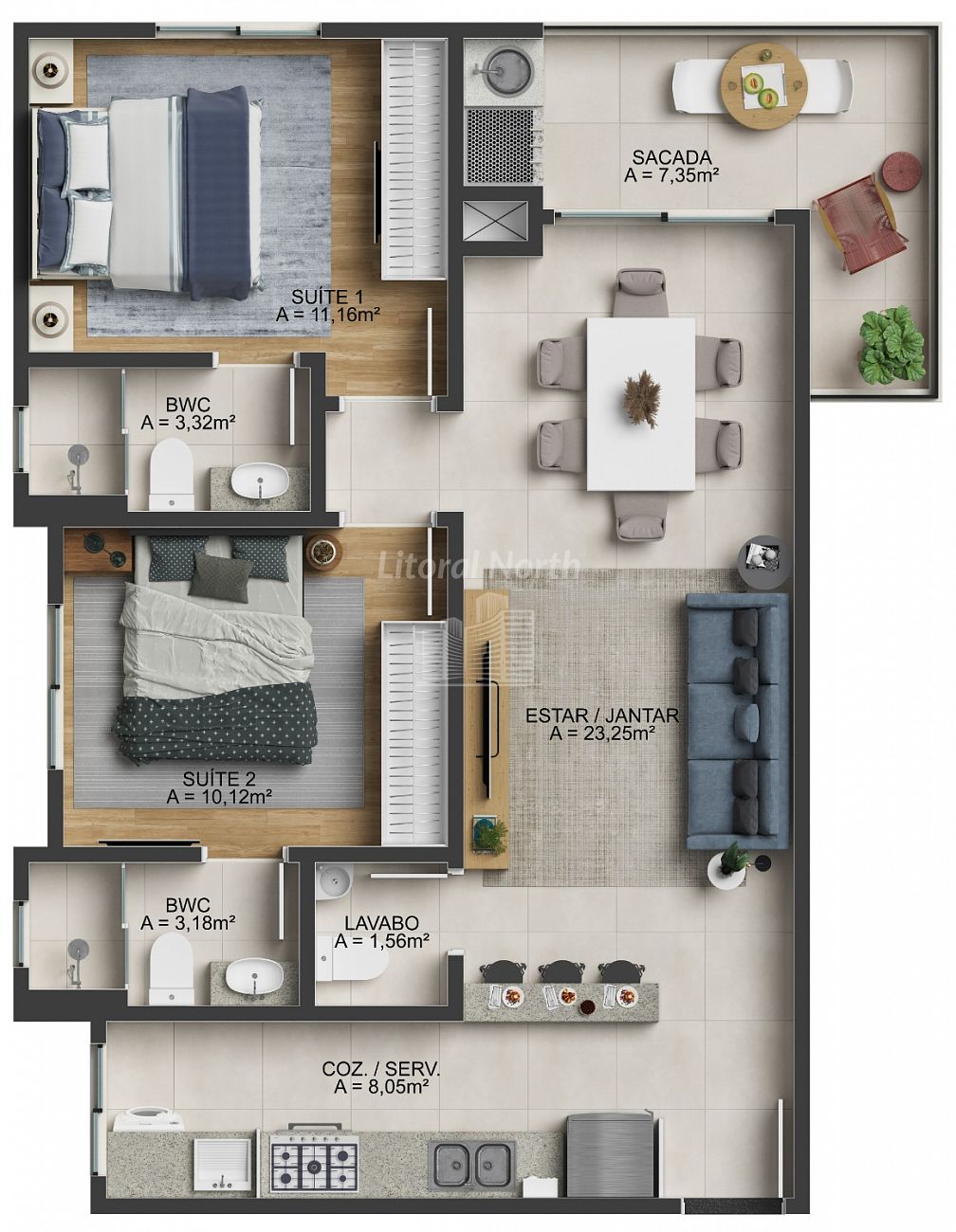 Apartamento de 2 quartos, 75m² no bairro Fazenda, em Itajaí | Eu Corretor