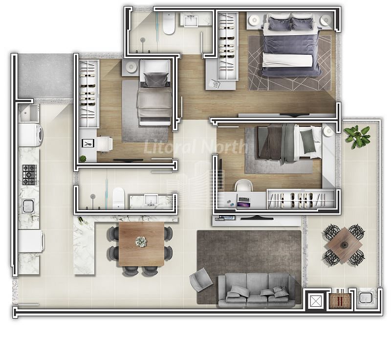 Apartamento de 2 quartos, 85m² no bairro São João, em Itajaí | Eu Corretor