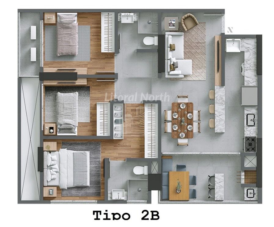 Apartamento de 3 quartos, 86m² no bairro Praia Brava, em Itajaí | Eu Corretor