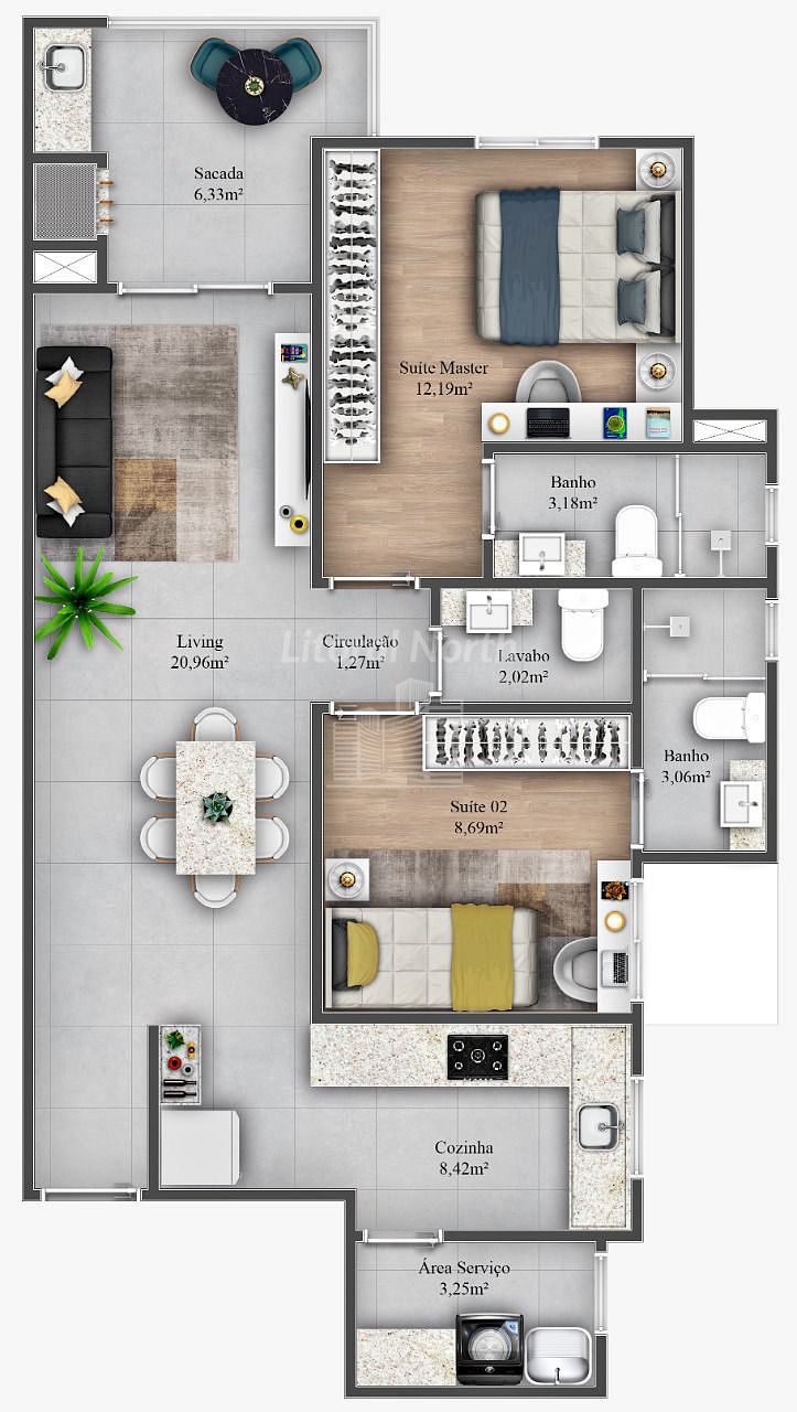 Apartamento de 2 quartos, 76m² no bairro Centro, em Itajaí | Eu Corretor