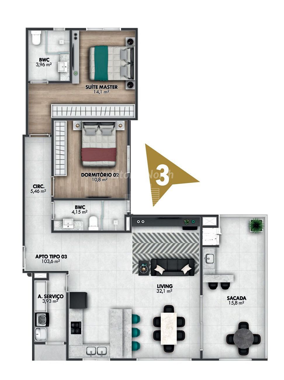 Apartamento de 2 quartos, 103m² no bairro Centro, em Itajaí | Eu Corretor