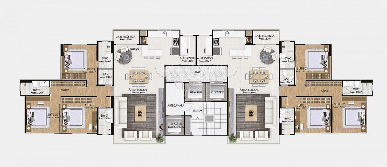 Apartamento de 3 quartos, 135m² no bairro Centro, em Balneário Camboriú | Eu Corretor