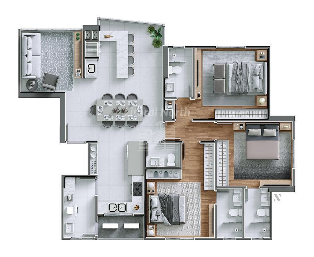 Apartamento de 3 quartos, 122m² no bairro Centro, em Balneário Camboriú | Eu Corretor